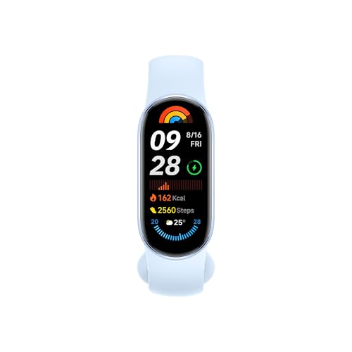 Xiaomi Smart Band 9 Arctic Blue | 1.62'' AMOLED display | Touchscreen, Multisport Tracker, Activity Tracker, Heart Rate Monitor | Bluetooth connectivity