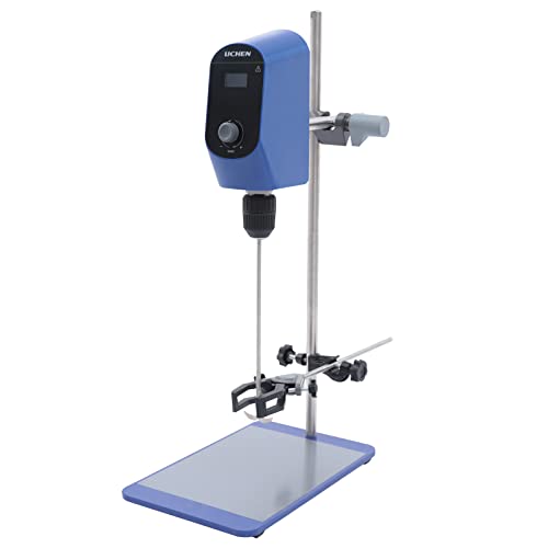 Electric Overhead Stirrer,Intelligent Digital Display Overhead Stirrer Mixer with Stirring Rod,20L,10000 mPas,Speed Adjusting Lab Mixer Stirrer with Overload Protection,for Laboratory