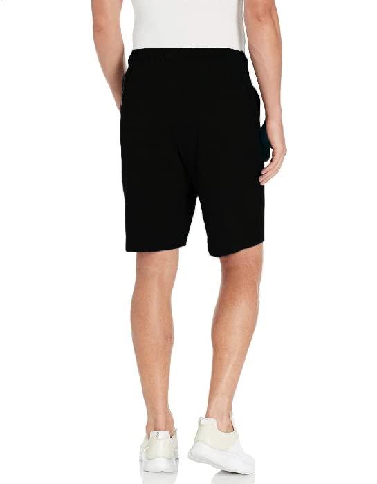 Image of KART BLACK Men's Regular Fit Shorts with Pocket /Casual Knit Shorts /Printed Shorts /Combo Pack of 2 (S, Black Navy)