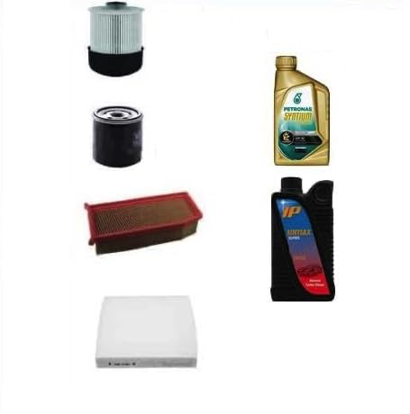 AOQ - KIT TAGLIANDO 4 FILTRI + 4 lt OLIO 5W30 COMPATIBILE CON DACIA SANDERO II LOGAN 1.5 dci 75 90 110 CV