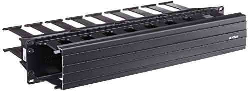 Leviton - 492RU-HFO - VERSI-DUCT Horizontal Cable Manager, 2RU, Covered