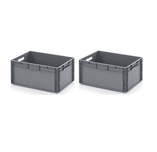 Auer Packaging 2x Eurobehälter 60 x 40 x 27 inkl. gratis Zollstock 2er Set