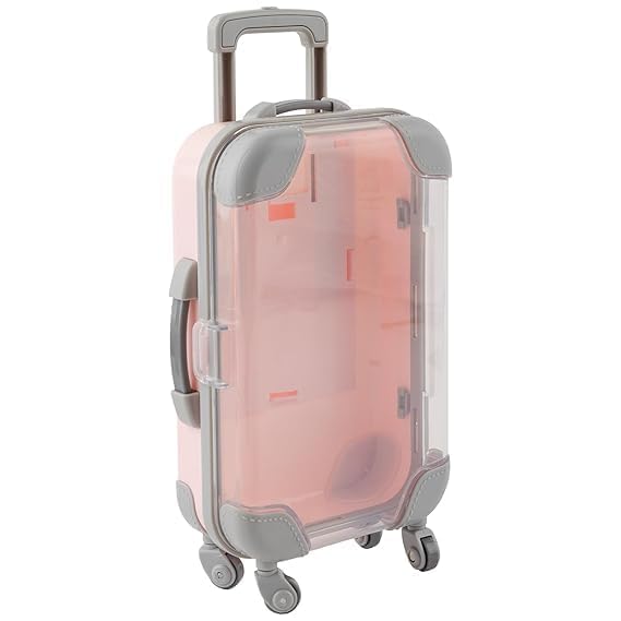 JASYXO Mini Suitcase Eyelash Storage Box – Portable Plastic Trolley Makeup Organizer for False Lashes, Cosmetics & Candy | Travel Theme Gift Box (Multicolor, 1 Pc)-image-44