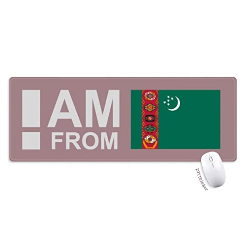 je suis du turkménistan tapis de souris large cousues bords mat étendu game bureau