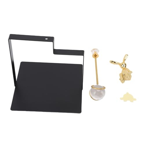 Fyrkantig vävnadshållare Metall Servettställ Europeisk stil med sittmöbler för hem Kök Matbord Bar Tea House Office (Svart)