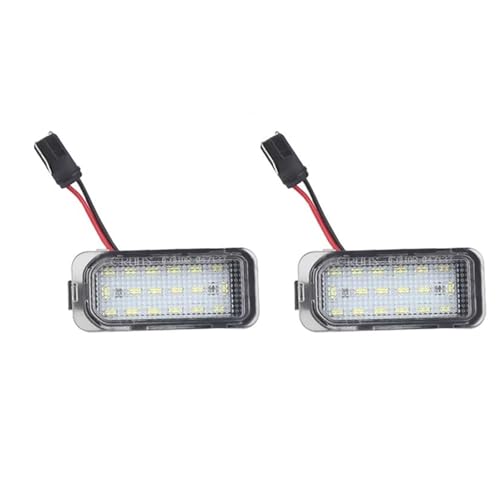 Luz matrícula LED contra bombillas fundidas en Ford Mondeo, Focus y Kuga, pack doble