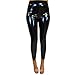 Produktbild YiMiny Leggings Damen Hoch Tailliert Bauchkontrolle Stretch Hip Shiny Sport Fitness Laufhose Yogahosen Hosen Hosen Damen Leder Leggings(ASchwarz,3XL)