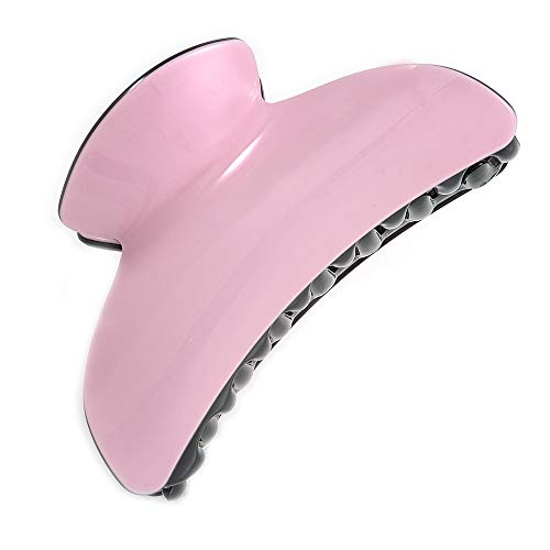 Pinza rosa pastel de 9 cm para recogidos cómodos de oficina