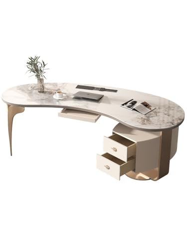 Escritorio moderno de pizarra para oficina en casa, escritorio de computadora de lujo simple, mesa minimalista para juegos, estación de trabajo brillante para dormitorio, elegante diseño