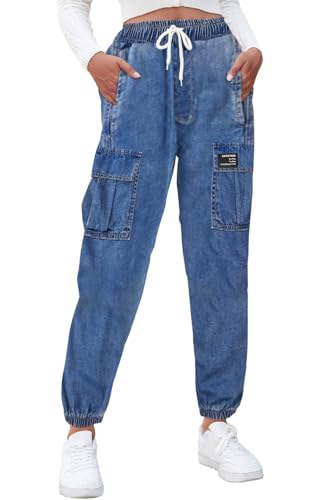SANGTREE Girls & Womens Drawstring Cargo Jogger Pants,3 Years - Women 3XL3