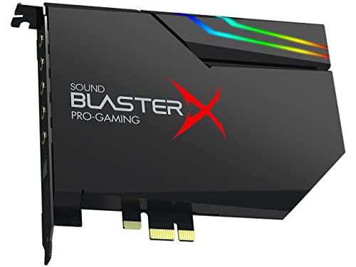 Image of Creative Sound BlasterX AE-5 Plus SABRE32-class Hi-res 32-bit /384 kHz PCIe Gaming Sound Card and DAC with Dolby Digital and DTS, Xamp Discrete Headphone Bi-amp, Up to 122dB SNR, RGB Lighting System