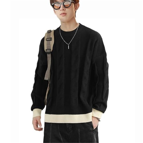 Men's Sweater Round Neck Knit Pullover Couple Base Layer Casual Long Sleeve Top for Men2