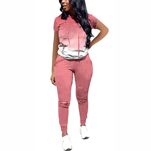 Image of Nimsruc Workout Sets For Women 2 Piece Outfits Sexy Summer Sweatsuits Jogging Suits Casual Bodycon Tracksuits