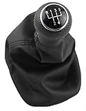Tipo de material: ABS + PU NO LOGO 1pc for Seat Leon 2000 2001 1999 2000 2001 Toledo-Car Styling 5 velocidades de 12 mm de Arranque Engranaje del Agujero de la Palanca del Cambio de palillo Perilla de Piel