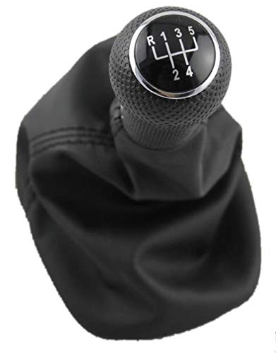 without HHUI-DANGGAN, 1pc For Seat Leon 2000 2001 Toledo 1999 2000 2001 Car-Styling 5 Speed Gear 12 mm Hole Gear Lever Stick Shift Knob Leather Boot