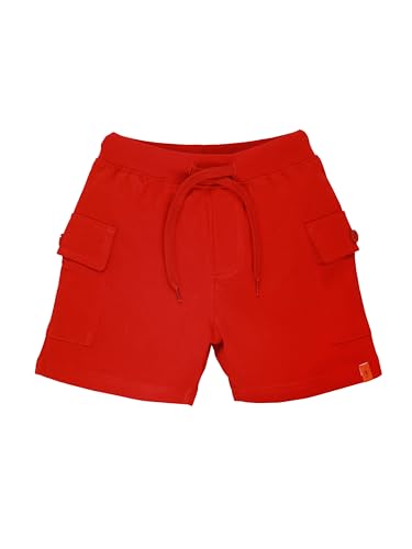 Image of KiddoPanti Boys 100% Cotton Knitted Above Knee Length Basic Cargo Shorts