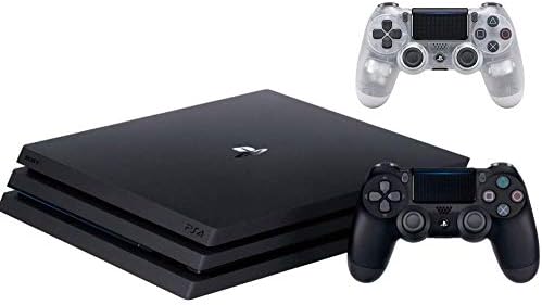 Sony PlayStation 4 Pro 1TB Console Bundle W / DualShock 4 Wireless Controller -Crystal | Blu-ray Disc Player | Wi-Fi | AMD Processor | HDMI Cable (Renewed) : Video Games