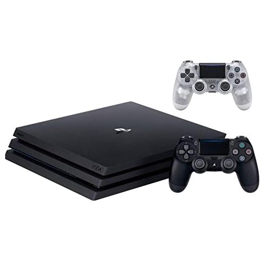 Sony PlayStation 4 Pro 1TB Console Bundle W / DualShock 4 Wireless Controller -Crystal | Blu-ray Disc Player | Wi-Fi | AMD Processor | HDMI Cable (Renewed)