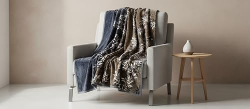 Image of Florida Printed Flannel Blanket, 230 GSM Ultra-Soft All-Season AC Blanket (Double, Brown)