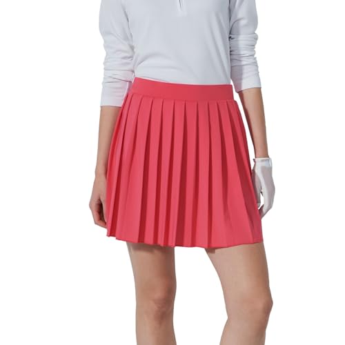 Daily Sports Pleated 15 Inch Womens Golf Skort - Intense Coral/M