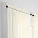 Pairs to Go Victoria Voile Modern Sheer Rod Pocket Window Curtains for Living Room (2 Panels), 59 x 84 in, Ivory
