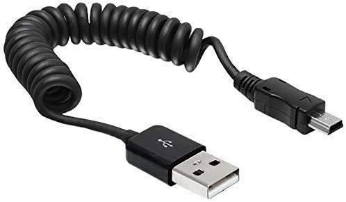 2x Delock USB 2.0 Typ A auf mini B Spiral Kabel (bis 60 cm)