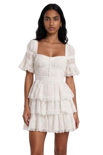 For Love & Lemons Womens Willa Mini Dress White s