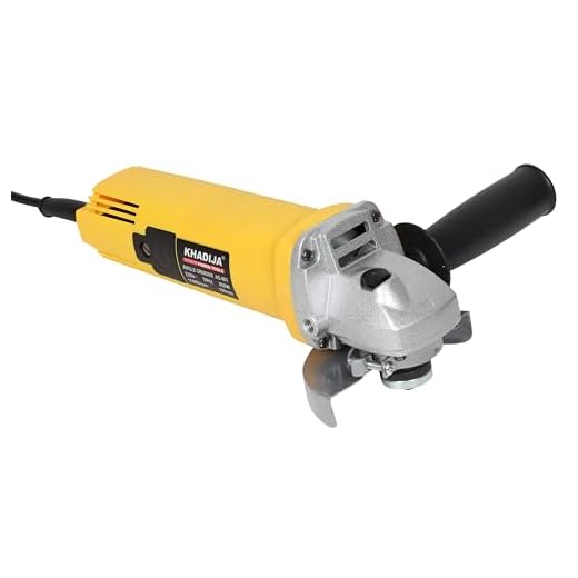 KHADIJA AG-801 4-Inch/100MM 850-Watt Angle Grinder Yellow (Blade not included)