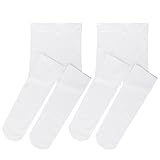 STELLE Girls' Ultra Soft Pro Dance Tight/Ballet Footed Tight (Toddler/Little Kid/Big Kid)(M, 2-Pair-White-Pack)
