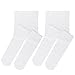 STELLE Girls' Ultra Soft Pro Dance Tight/Ballet Footed Tight (Toddler/Little Kid/Big Kid)(M, 2-Pair-White-Pack)