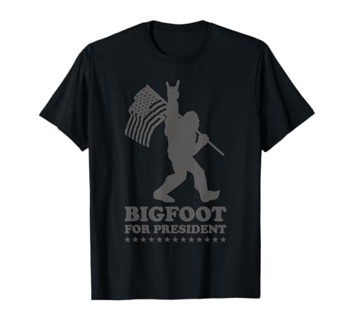 Bigfoot For President Funny Sasquatch Election - Bandera Estadounidense Camiseta