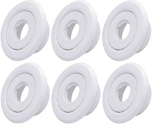 TunaMax (6 Pack) 1 2 IPS Fire Sprinkler Head Escutcheon Cover Plate Standard Recessed Cover Ring White