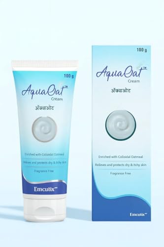 Image of Aqua Oat Emcutix Cream, Enriched with Colloidal Oatmeal, Fragrance Free, Dry & Itchy Skin Relief, 100g