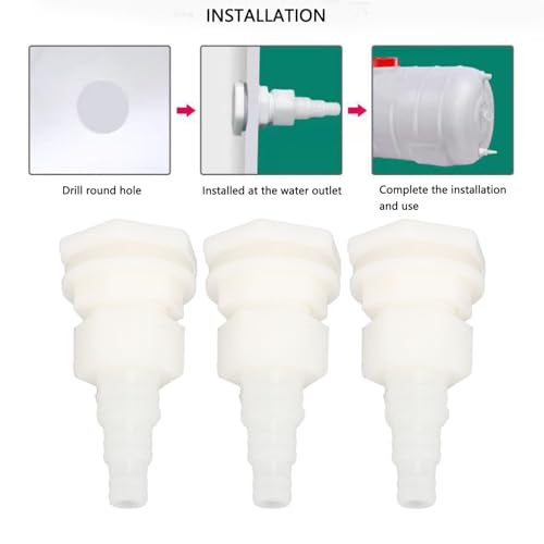 Conector de Mangueira de Rega de Frango, Kit de Conector de Balde de água Conjunta de Mangueira Disp