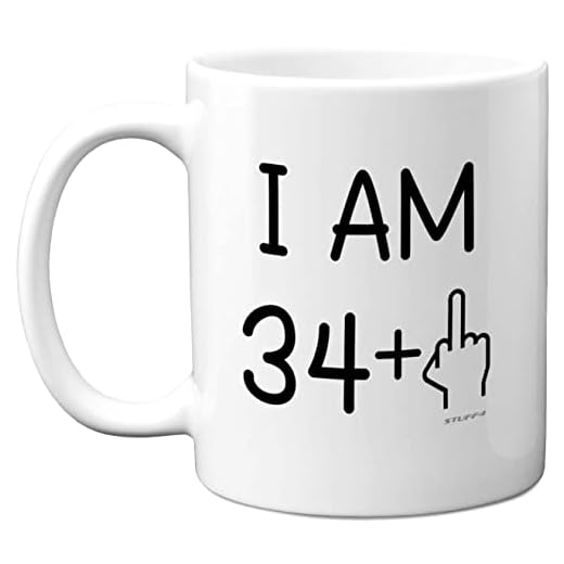 Stuff4 - Regalo cumpleaños 35 mujeres hombres, taza grosera novedad dedo medio, regalos divertidos, regalo perfecto cumpleaños, tazas divertidas treinta cinco años tcumpleaños, tazas café cerámica