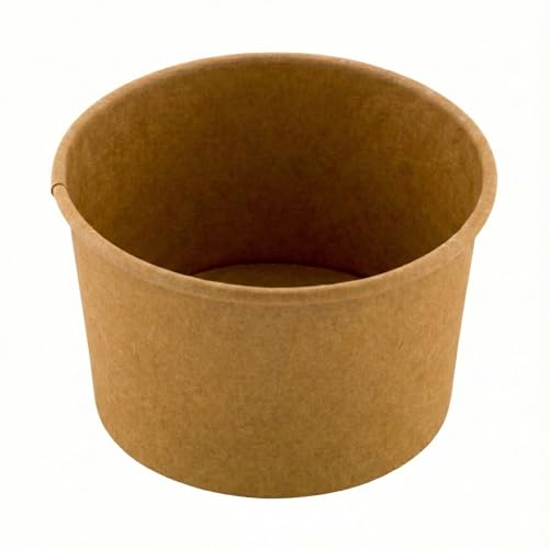 Image of Restaurantware Kraft 50 Count To Go Cup Disposable 3 x 3 x 1.8 Inches Paper Mini Cup Grease-Resistant Cup Recyclable Durable Design