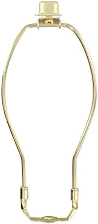 I Like That Lamp Complete Lamp Harp Set (1 Pack) - Brass 8" Harp (Suitable for 9" to 10" Lampshade) - Includes Harp, Saddle Holder Base and Finial - Harp Lamp Converter For Table and Floor Lamps