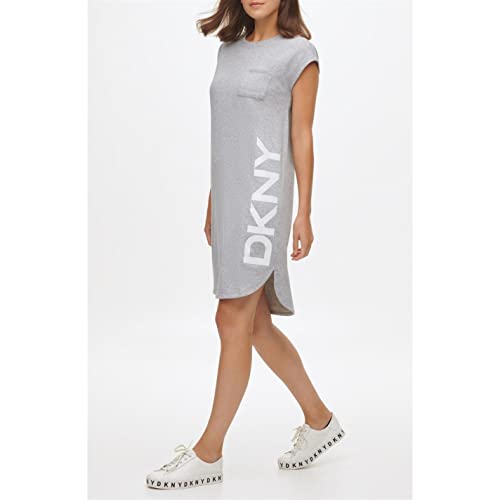 Image of DKNY Women's Sportswear Cap Sleeve Logo T-shirt Dress