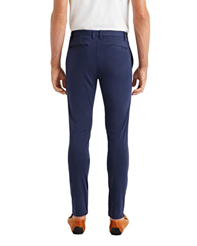 Rhone Commuter Skinny Men's Pants, Ultra Slim-Fit Mens Dress Pants, All-Day Comfort, Stretch Fabric, Work Pants for Men, Slim-Straight Leg Mens Slacks, Wrinkle Resistant Navy W33-33L4
