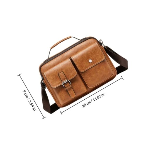 Bolso bandolera para hombre Hemobllo horizontal de gran capacidad en PU y nylon 4
