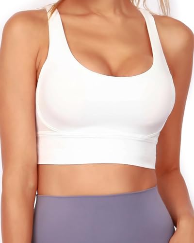Image of Grace Form Strappy Sports Bra for Women Padded Push Up Sport Bra Athletic Running Workout Bra Yoga Bra