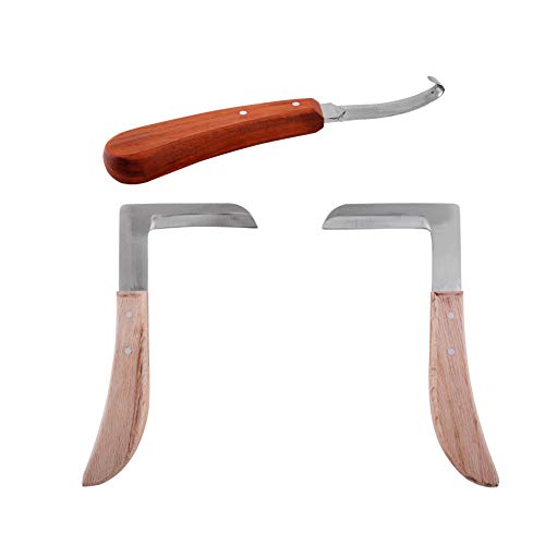 brandname Qinwuwu Cattle and Horse Hoof Knife Trimmer Super Sharp Hoof Knife Straight Blade Left Right Handed Trimming Tool Cattle Horse Goat Trimer 3Pcs