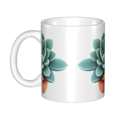 MKGOHLG Porcelain pot with meat Printed mug ceramic Mugs for cappuccino, latte, cereal, yogurt, milk, hot or cold drinks Micro-wave oven