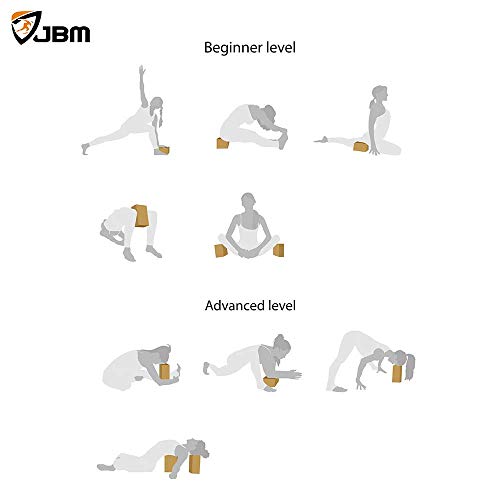 JBM Yoga Block più la Cinghia con Metal D-Ring