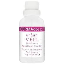 DERMAdoctor Urban Veil Dermatologist Formulated Anti Stress Antioxidant Powder with Niacinamide B3, Vitamin C and Elderberry - 0.35 oz