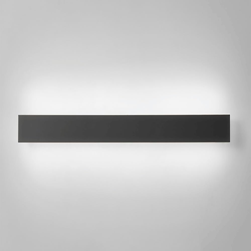 FZQSXAZU Ultra-thin Long Strip Wall Light, Black Metal Sconce, Modern LED Lamp, Linear Background Decorative Lighting Lights, Corridor Washer Lamps 6000K
