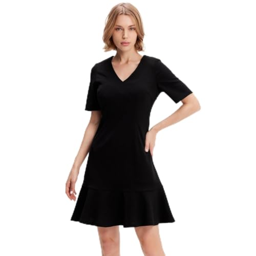 Robe jersey trapèze idéale pour le bureau et les sorties en ville