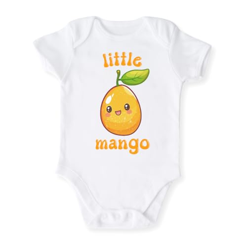 Image of Little Mango Cute Baby Bodysuit, Kids & Toddler T-Shirt – Cute Outfit for Boys Girls Clothes Fruits