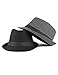 Imagen de FBBULES Elegante Sombrero de Jazz Sombrero Fieltro Panamá ala Ancha Hat Fedora Sombreros de Sombrerera Vestir Trilby Cap para Viaje Fiesta Boda Compras de Hombre Mujer