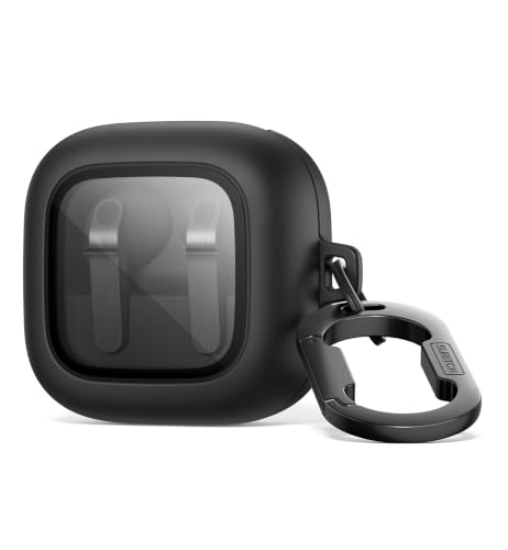 SURITCH for Samsung Galaxy Buds 4 Pro Case/Galaxy Buds 4 Cover (2026) Magnetic Bumper Cases Shockproof Covers Drop-Proof Cases with Magnetic Lock & Carabiner for Workouts Sports Travels Black